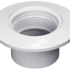 White Pentair 542423 2-Inch Slip Body Insider Wall Fitting for Schedule 40 PVC Gunite Concrete Pool Pipe on a plain background.